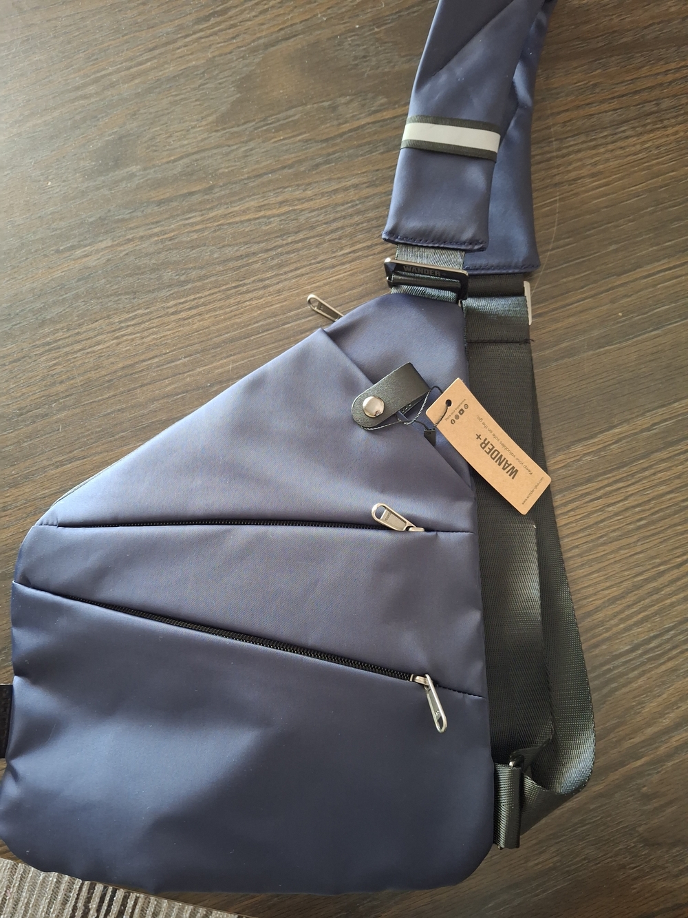 Wander Navy Blue Crossbody Travel Anti-Theft Bag